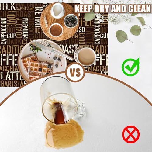 Vintage Coffee Cup Coffee Mat Absorbent Dish Drying Mat for Kitchen Counter Hide Stain Rubber Backed Drying Rack Pad Fit Under Espresso Machine Cafe Table Decoration