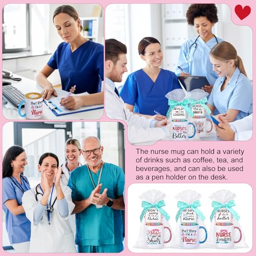 6 Set Employee Appreciation Gifts Include Thank You Staff Mug Gift Set 12 oz Appreciation Mugs Inspirational Pens Tags for Employee Staff Team Group (6 Count)