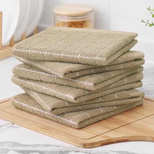 100% Cotton Terry Kitchen Dish Cloths (6 Count)