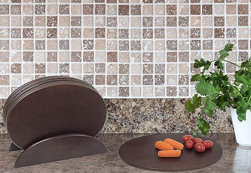 Woodard & Charles Wood 6 Serving Boards with Stand
