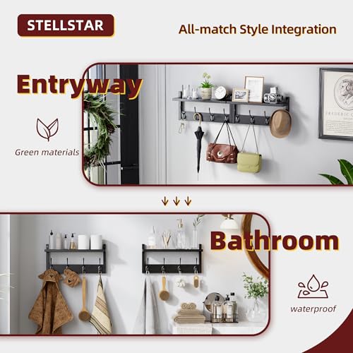 Coat Rack with Shelf (2 Count)