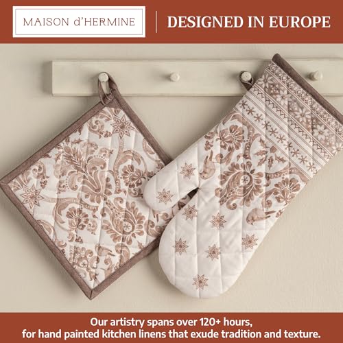 100% Cotton Oven Mitt & Pot Holder Set (2 Count)
