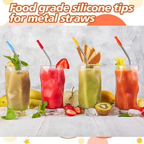 200 Pcs Silicone Straw Tips for 6mm Metal & Stainless Steel Straw