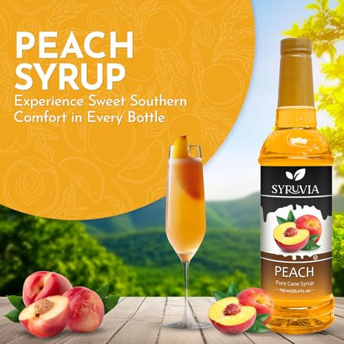 Peach Syrup Flavored Syrup for Cocktails (25.4 Fl Oz)