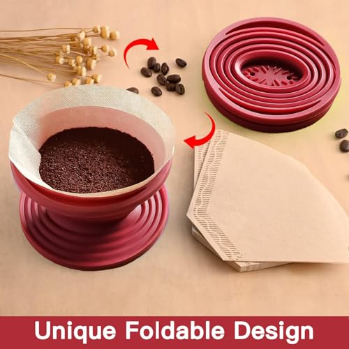 Collapsible Pour Over Coffee Dripper Set (2 Count)