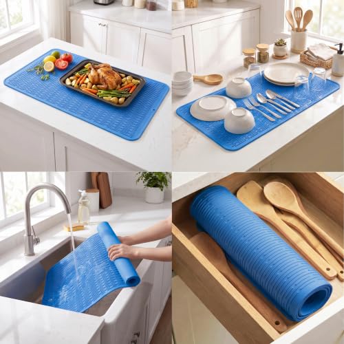 Silicone Dish Drying Mat for Multiple Usage