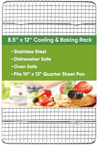 8.5" x 12" Stainless Steel Cooling Rack for Cooking & Baking