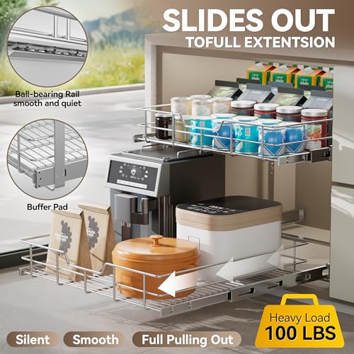 Pull Out Cabinet Organizer 24" W X 22" D