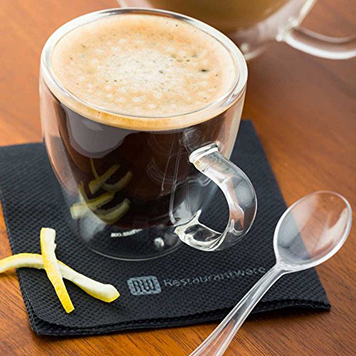 Forma 3 Ounce Small Glass Espresso Cups 10 Double Wall Clear Shot Cups (10 Count)
