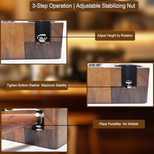 Espresso tamping station and knock box