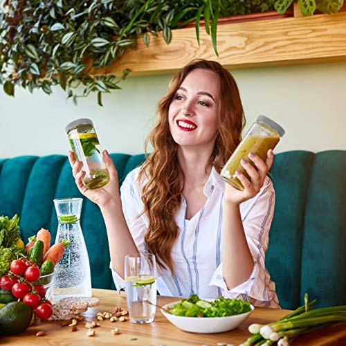 Clear Glass Water Bottles Set (6 Count)