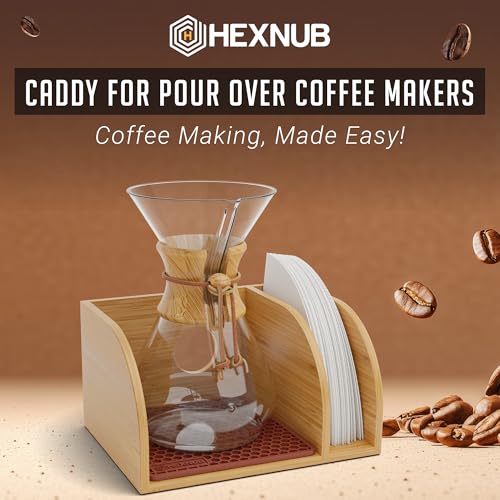 Pour Over Caddy for Chemex Bodum Cosori Coffee Makers Brown