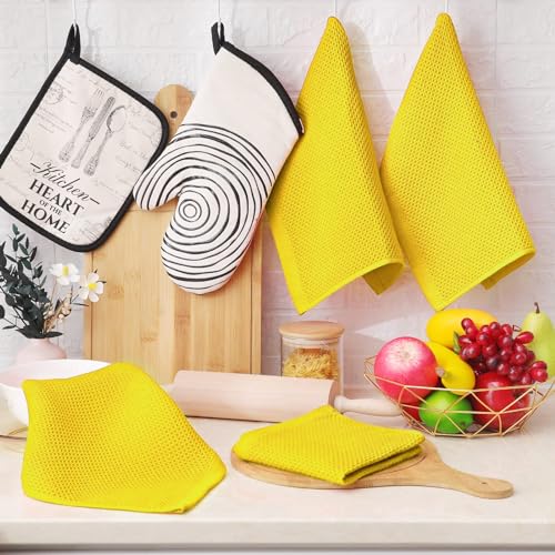 100% Cotton Waffle Weave Kitchen Dish Cloths 8 (8 Count)