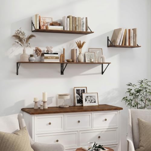 Black Deep Floating Shelves for Wall