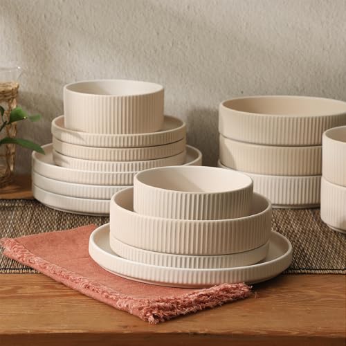 Deerfield 16 Piece Stoneware Dinnerware Set