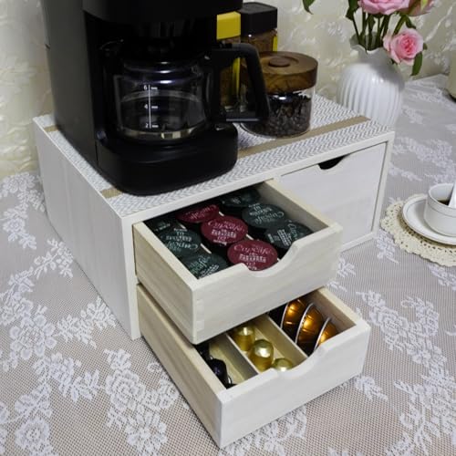 Kitchen Storage Organizer with 3 Drawers for Coffee Brew K Cup
