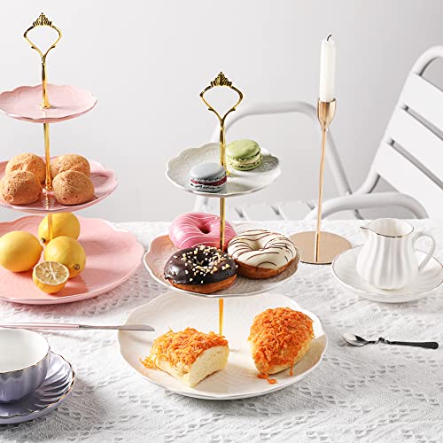 Sweejar 3 Tier Ceramic Cake Stand Wedding