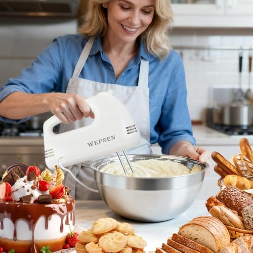 Hand Mixer Electric Mixing Bowls Set