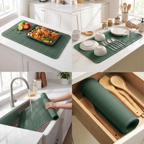 Silicone Dish Drying Mat for Multiple Usage