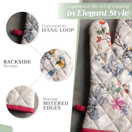 100% Cotton Oven Mitt & Pot Holder Set