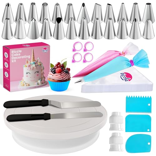 94 pcs Cake Decorating Kit with Cake Turntable (94 Count)