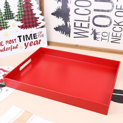 Red Serving Tray for Coffee Table