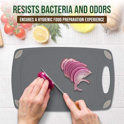 2 Piece Reversible Cutting Board Set Made with Natural Wheat Straw Fiber (2 Count)