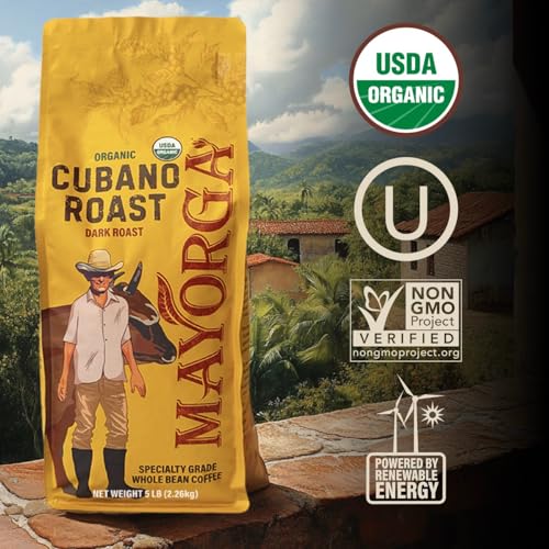 Dark Roast Coffee 5lb bag Cubano Roast 100% Arabica Café Whole Coffee Beans (80 Ounce)