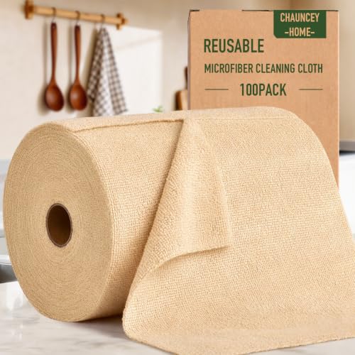 Microfiber Cleaning Cloth Roll (100 Count)