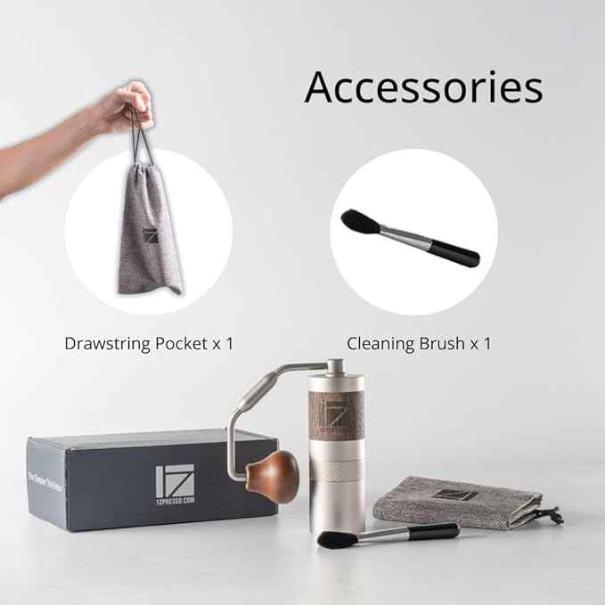 1Zpresso Q Manual Coffee Grinder with Stainless Steel Conical Burr, Foldable Handle for Drip, French Press, Cold Brew, Travel