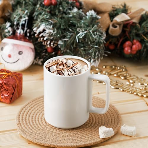 Large 15 Ounces Porcelain Coffee Mug Tea Mugs Set of 6 (6 Count)