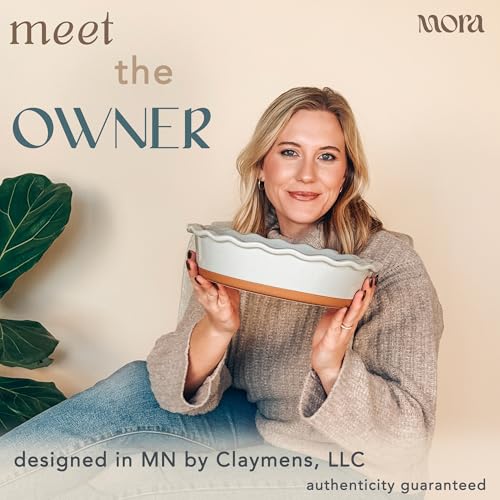 Mora Deep Fluted Ceramic Pie Dish for Apple Pie