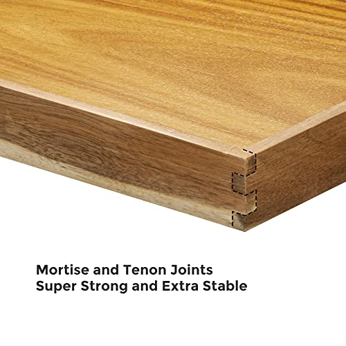 17 Inch Acacia Wood Serving Trays with Handles (2 Count)