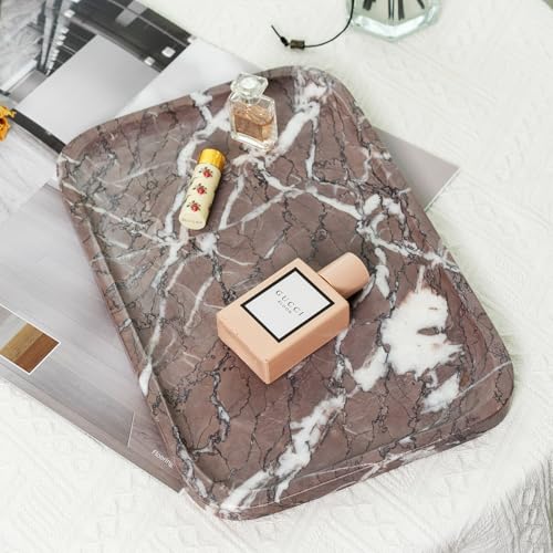 Marble Tray 12"x8" Marble Vanity Tray for Countertop Bathroom Kitchen Dresser