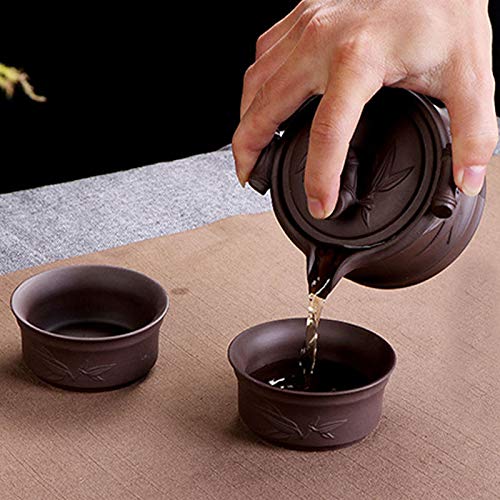 Chinese Kungfu Teapot Handmade Yixing Zisha Tea Set Purple Clay Teapot Ceramic Teapot Teacups