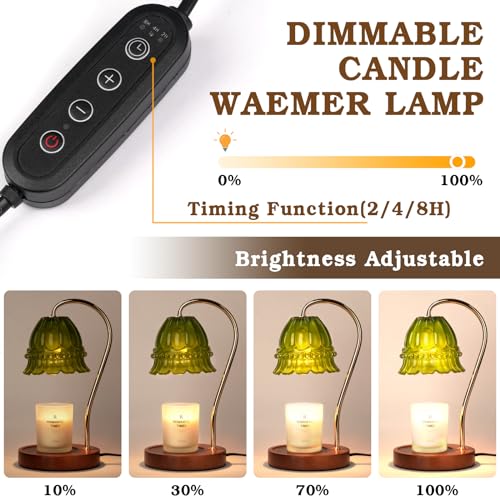 Flower Candle Warmer Lamp with Timer