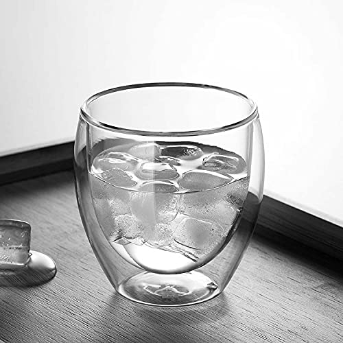 8oz Glass Coffee Mugs Set of 2