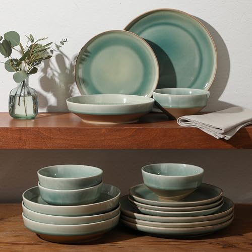 Hailstone 16 Piece Stoneware Reactive Glaze