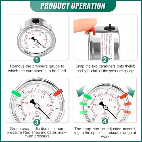 30inHG 0PSI Stainless Steel Liquid Filled Pressure Gauge