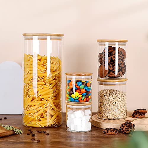 Large Glass Flour and Sugar Containers 50oz Set of 2 (2 Count)