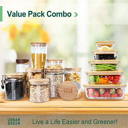 Glass Jars with Airtight Lids (6 Count)