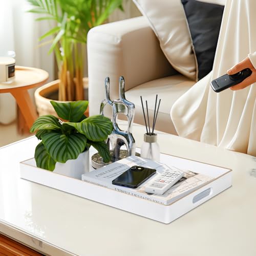 White Decorative Tray for Coffee Table