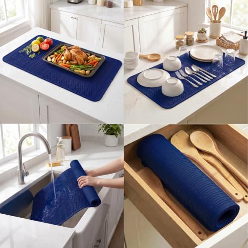Silicone Dish Drying Mat for Multiple Usage