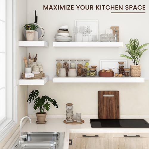 Large Floating Shelves With Invisible Brackets