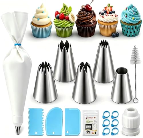 17 Pcs Large Piping Tips Set