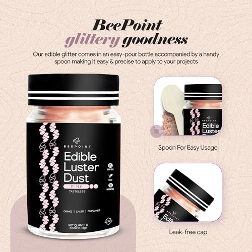Pink Edible Luster Dust 15g