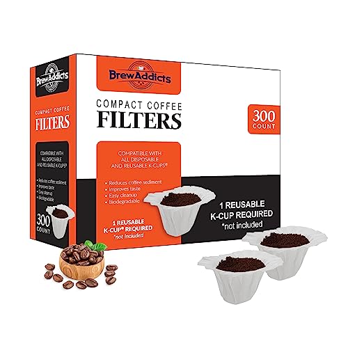 300 Disposable Compact Paper Coffee Filters (300 Count)