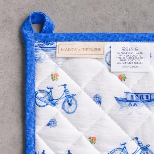 100% Cotton Oven Mitt & Pot Holder Set (2 Count)
