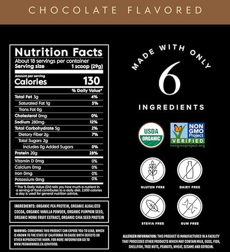Organic Plant Based Protein Powder (21.1 Ounce)