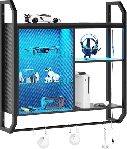 LED Gaming Floating Shelves